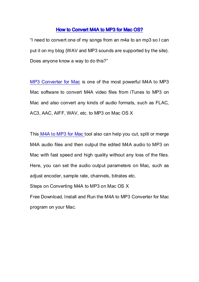 M4a To Mp3 Converter Download Mac